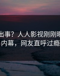 网红又出事？人人影视刚刚曝出热点内幕，网友直呼过瘾