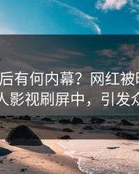 查看背后有何内幕？网红被曝丑闻，人人影视刷屏中，引发众怒