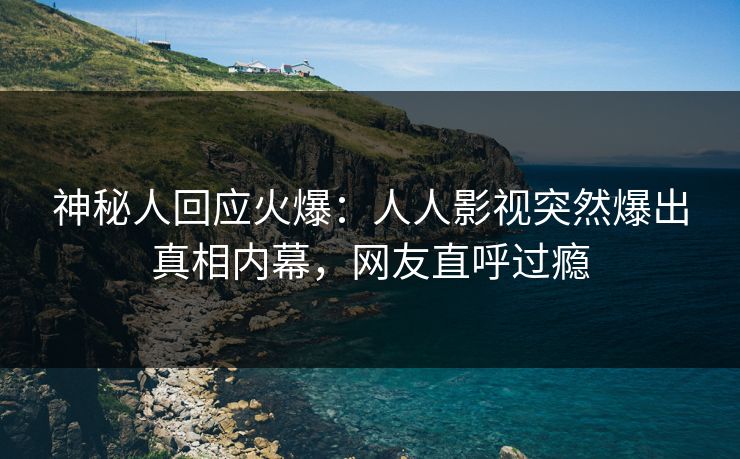 神秘人回应火爆：人人影视突然爆出真相内幕，网友直呼过瘾